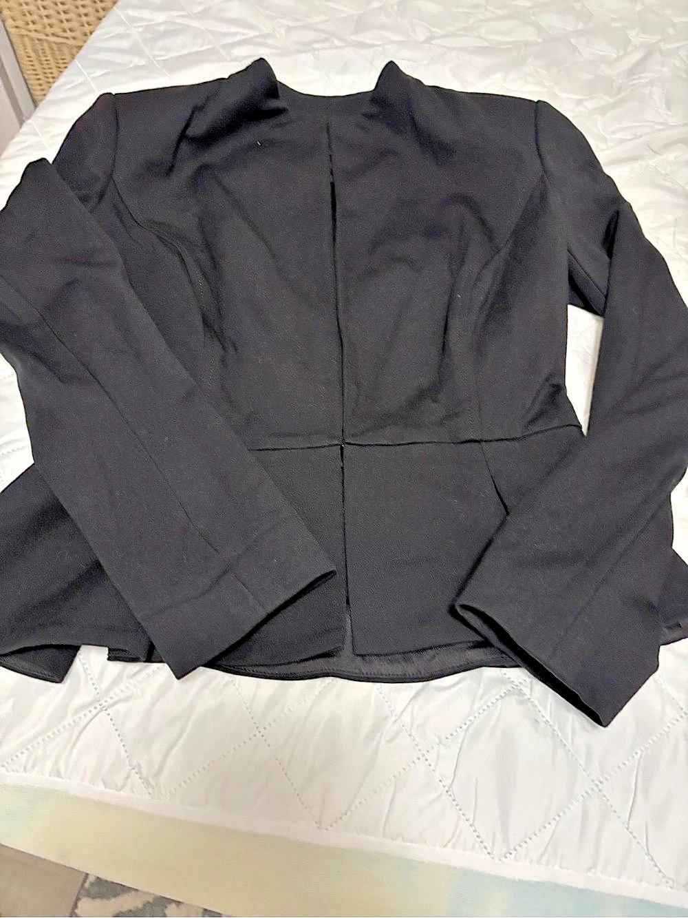 bebe Black Peplum Blazer Size 4
